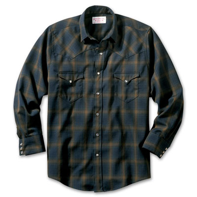 Filson Mens SM Blue-Multi Western Shirt 10390-DU