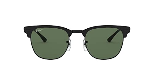 Ray-Ban Clubmaster Metal Matte Black on Black G-15 Green Polar 0RB3716-1865851