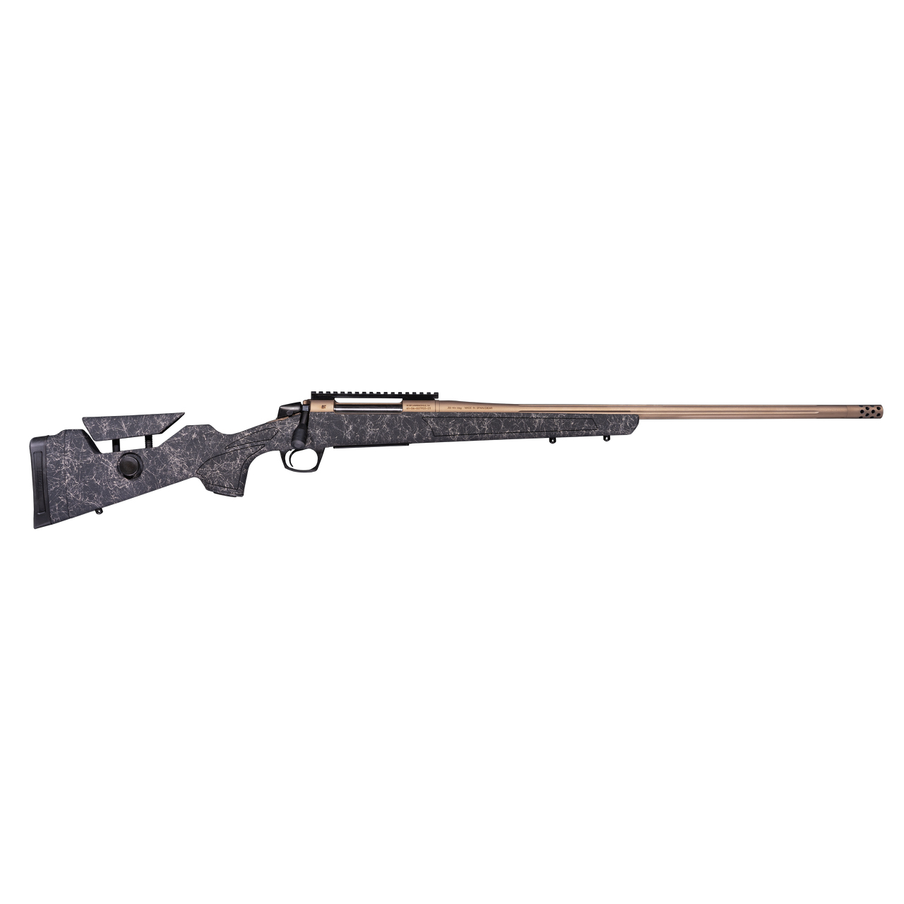 CVA Cascade Long Range Hunter 7MM PRC 24" 1:8" 5/8x24" Bbl Smoke Bronze/BLK w/Smoked Bronze Web Rifle w/Soft Touch Stock CR3969F