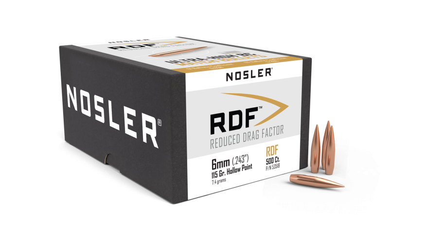 Nosler RDF RDF - 6mm 115g HPBT (500ct, M/P of 1) Bullets 53518