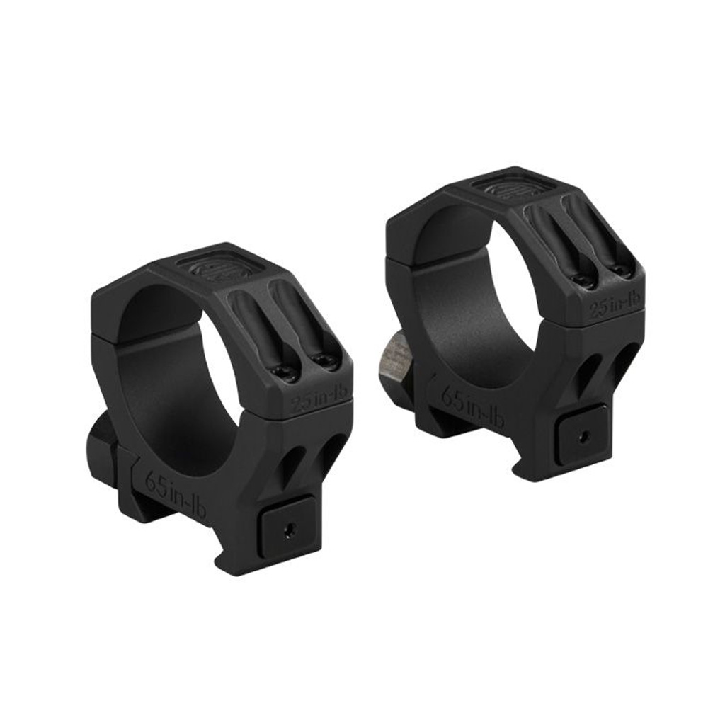 Sig Sauer ALPHA6 Series Precision Machined Aluminum set of 2 Alpha6 35mm Med Profile 0.95&quot; AL Matte Blk Hunting Riflescope Rings SOA65002