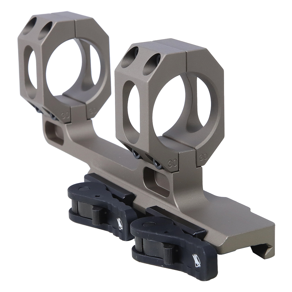 ADM AD-RECON 30mm 1.63" NV Height FDE Scope Mount w/2" Offset & Dual QD STD Lever AD-RECON-M-30-FDE-STD