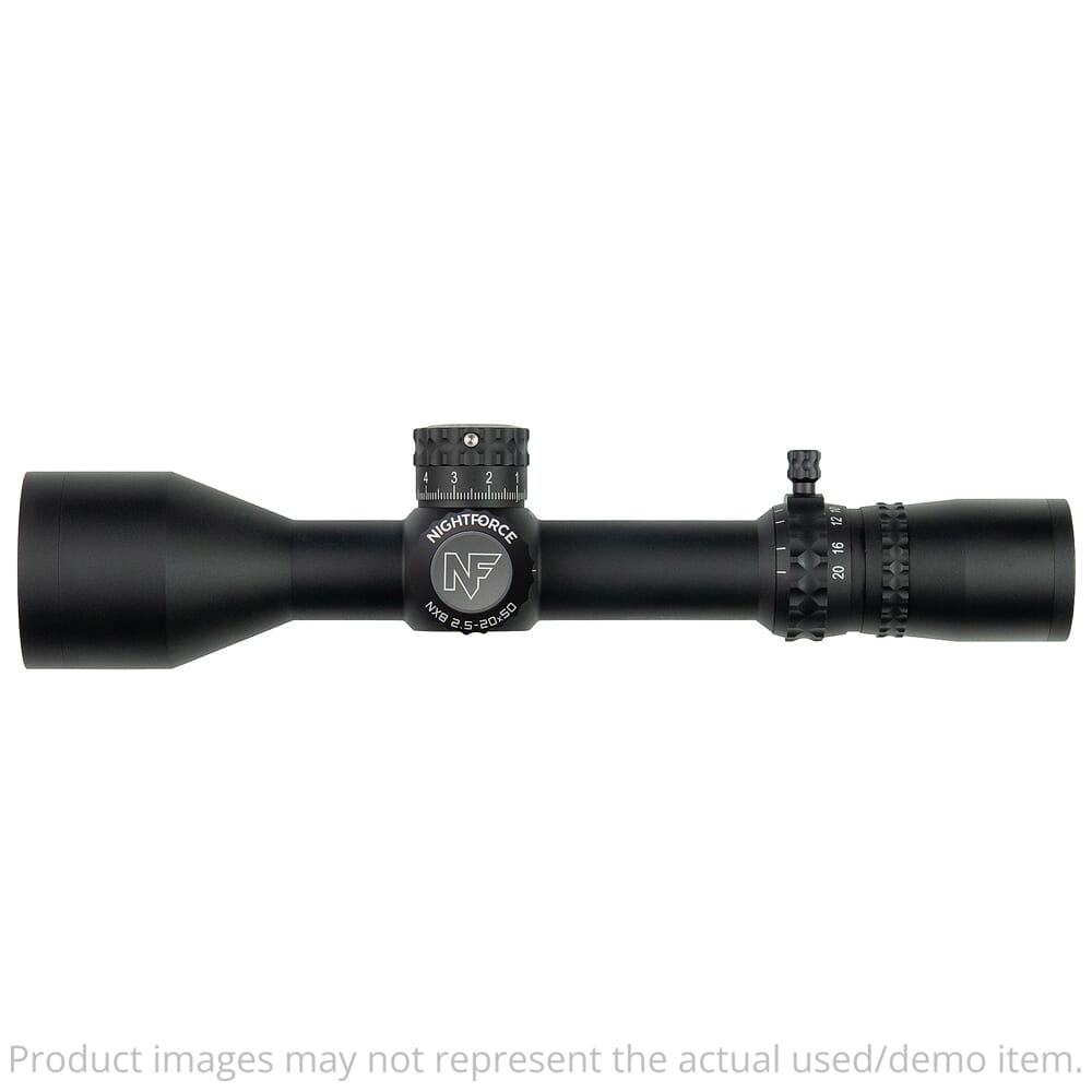 Nightforce USED NX8 2.5-20x50 F2 .250 MOA MOAR-CF2 Riflescope C639 Excellent Condition UA5155