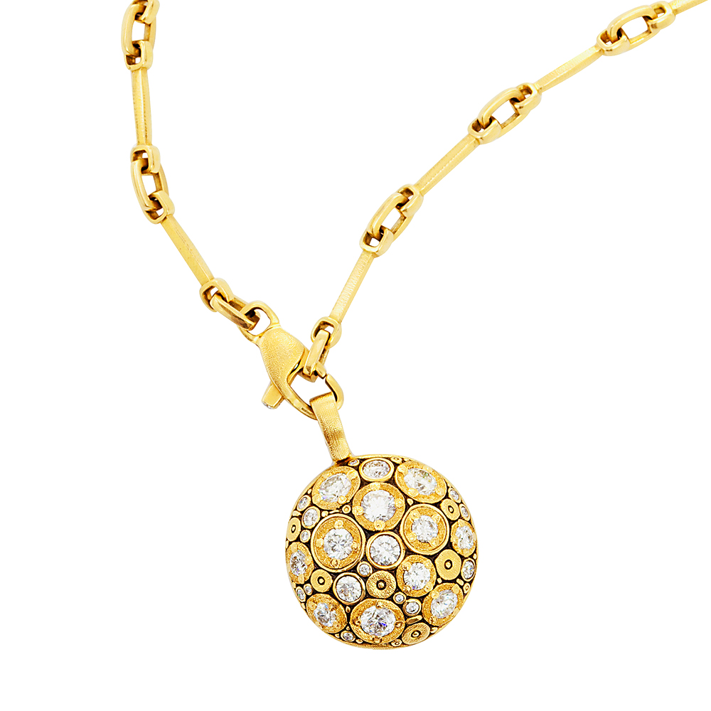 Alex Sepkus 18K and Diamond "Blooming Hill" Pendant