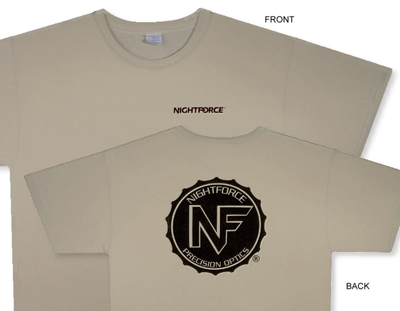 Nightforce Tan Tee Shirt X-Large