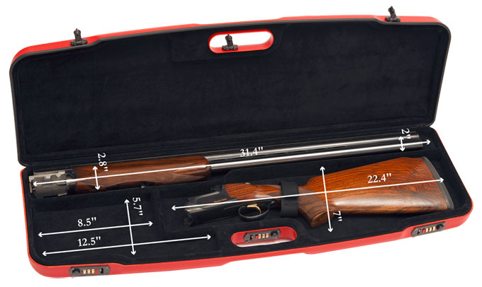 Negrini One Shotgun 31-3/8" Red/Black Case 1608LR/4718