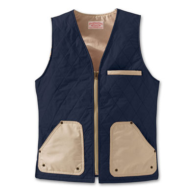 Filson XS Navy/Tan Quilted Vest FIL-10427-NT