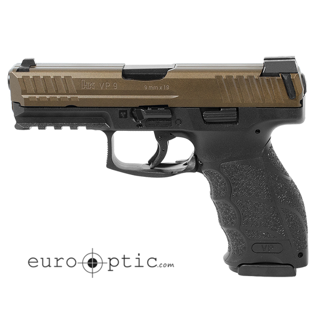 HK VP9 9mm Midnight Bronze Handgun (3) 15rd Magazines and Night Sights 81000139