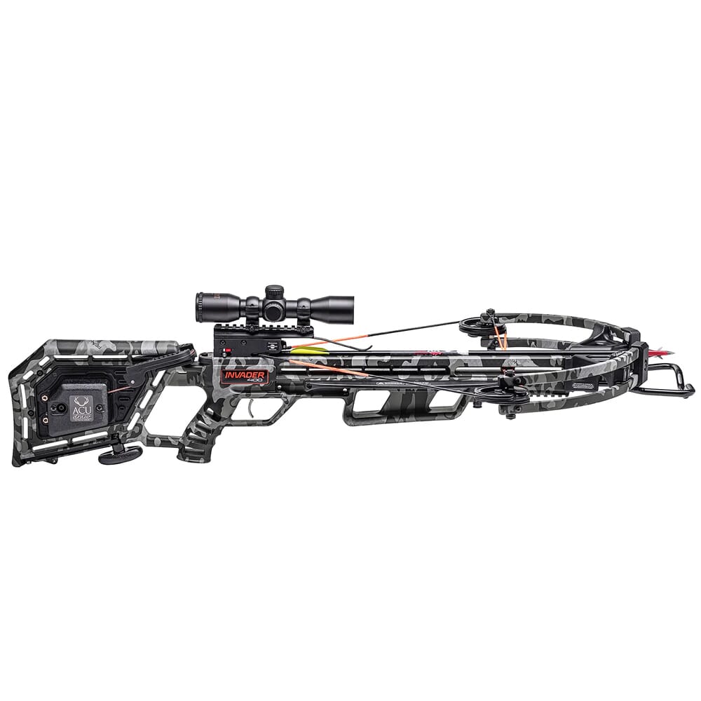 Wicked Ridge Invader 400 Crossbow w/ACUdraw, 50 Pro-View Scope, Peak Camo WR20005-9521