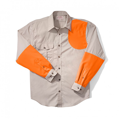 Filson Lightweight Shooting Shirt LH Tan Blaze Orange XL 10662