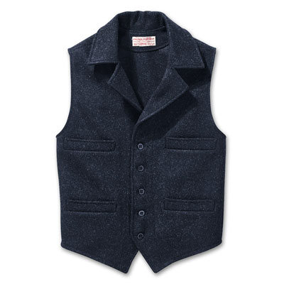 Filson SM Navy Mackinaw Western Vest FIL-10057-NA