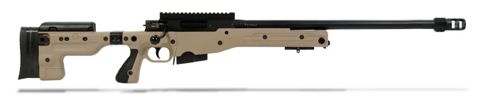 Accuracy International AT Threaded Folding Pale Brown .308 Win 24&quot; Rifle SFP AT-PBFO308-BL24T-SP