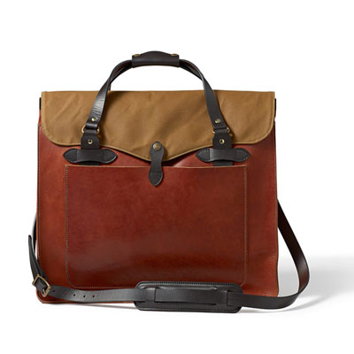 Filson Large Leather Tote Cognac 70139211135