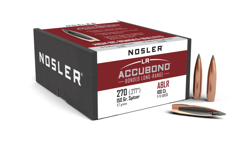 Nosler AccuBond Long Range ABLR - 270 150g SP (100ct, M/P of 3) Bullets 58836