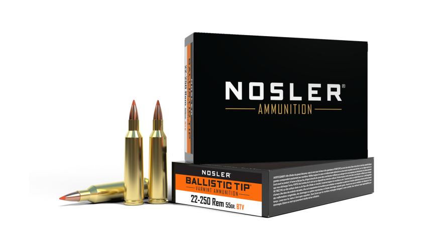 Nosler BT Varmint BTA - 22-250 Rem 55g BT SP (20ct) Ammunition 61034
