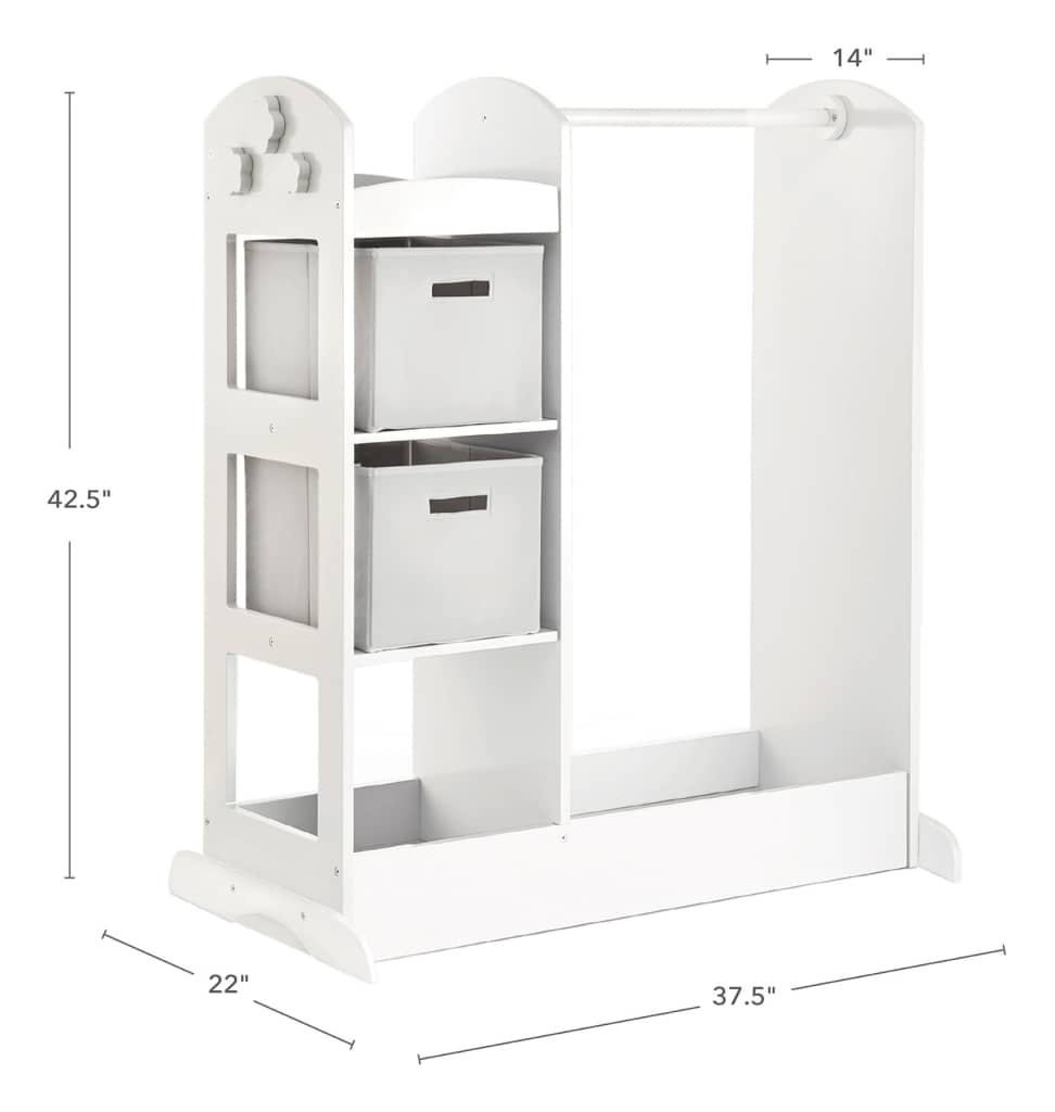 Specifications of Kids' See and Store Dress-Up Center with size 37.25 x 22 x 42.25