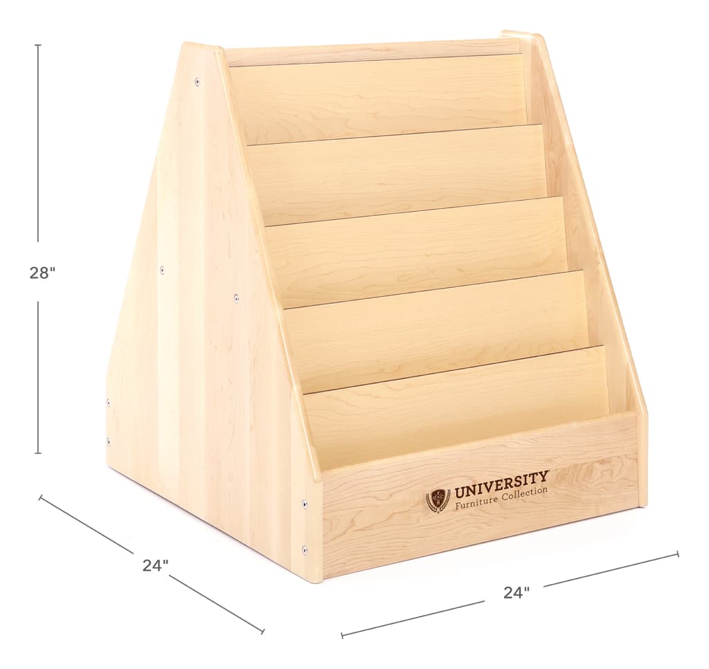 Specifications of 5-Shelf Book Display - Solid Maple - 28