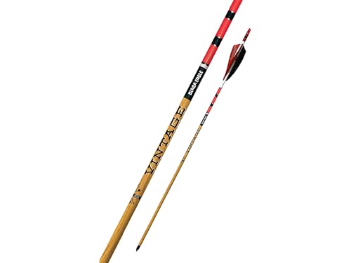 Black Eagle 19/64&quot; Factory Fletched Arrow Vintage Crested Feathers R/W/B 6pk .005&quot;-400 329