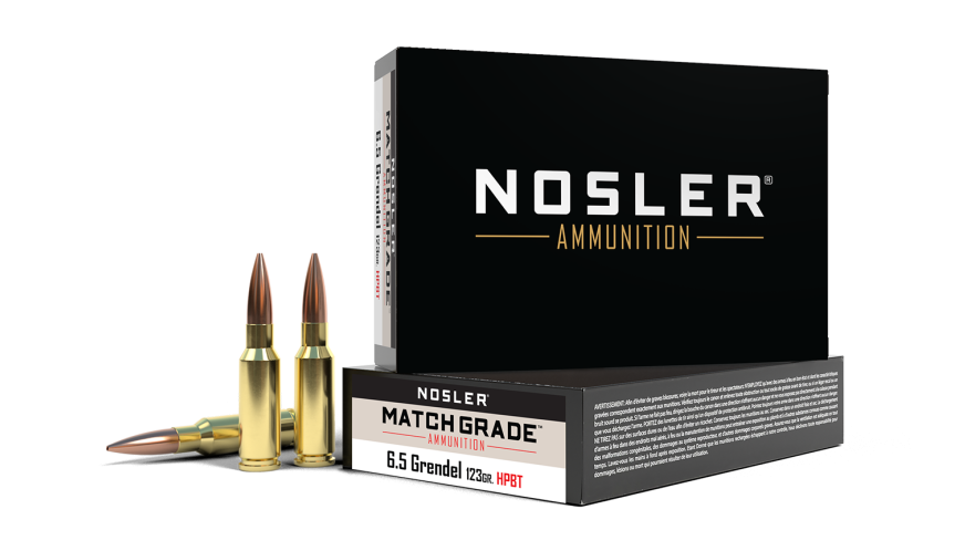 Nosler Match Grade MGA - 6.5mm Grendel 123g CC HPBT (20ct) Ammunition 44501