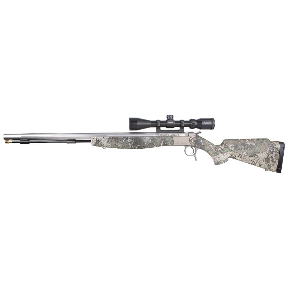 CVA OPTIMA V2 .50 Cal 26" 1:28" Bbl SS/True Timber Strata BA Inline Muzzleloader w/KonusPro 3-9x40 BDC, DuraSight Mounts, & Soft Case PR6022SSC