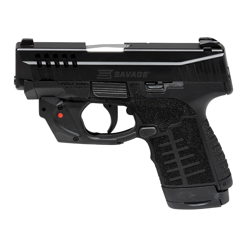 Savage Arms Stance MC9 9mm 3.2" 1:10" Bbl Black Semi-Auto Pistol w/Viridian E-Series Red Laser, (1) 7rd & (1) 10rd Mags 67047