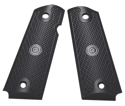 Guncrafter Aluma-Grips Black Slim Gov w/ GI logo GI-AG-G-003
