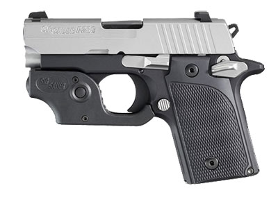 TACTICAL LASER, Two-Tone, SLITE Night Sights, Black Checkered Aluminum Grips, Ambi Laser Module 238-380-TL