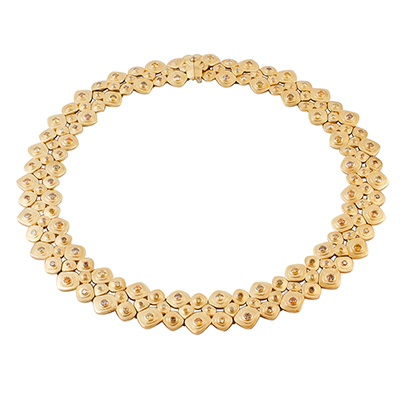 Alex Sepkus 18K and Natural Color Diamond "Pebble" Necklace