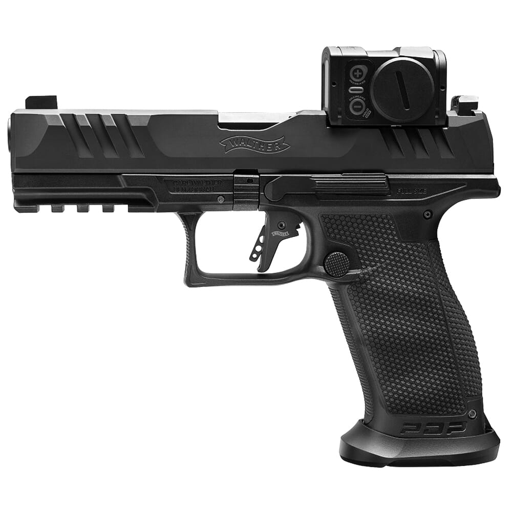 Walther Arms PDP Pro ACRO 9mm 4.5" Bbl Black Full Size Pistol w/ Aimpoint ACRO P-2 3.5 MOA Black Reflex Sight & (3) 18rd Mags 2881225PRO