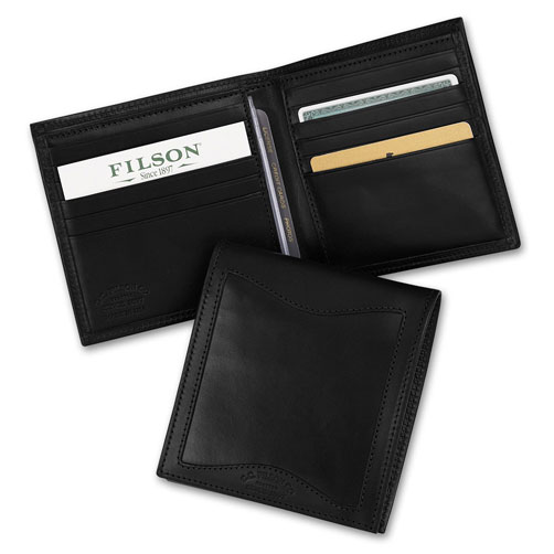 Filson Black Leather Packer Wallet 65208