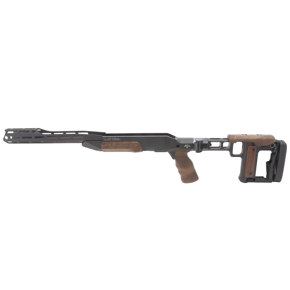 AKILA Chassis System Suitable for Blaser R8 Bolt Action Rifle w/Walnut Fittings, Folding Left RH/LH w/AKILA Adj. Buttstock 101ACSR8WWFL