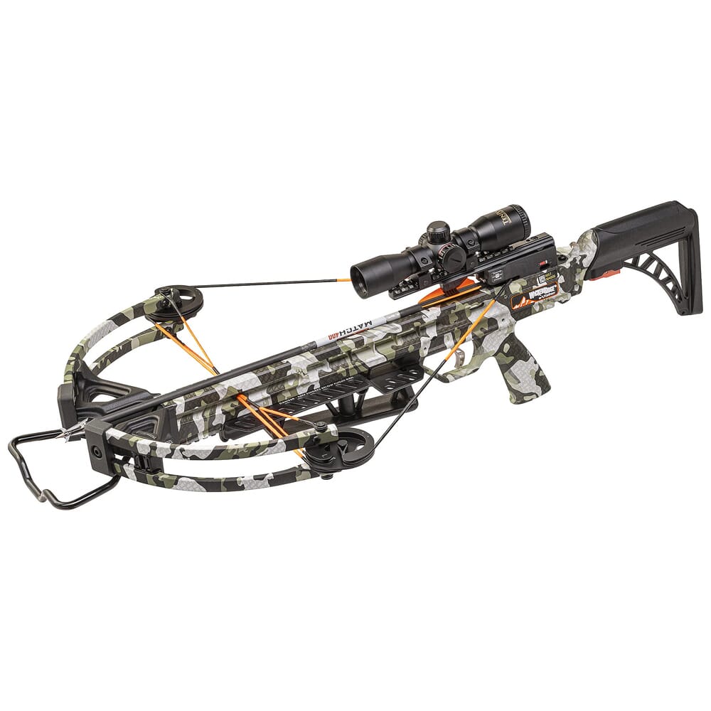 Wicked Ridge Rampage XS Peak Camo Crossbow w/Rope Sled, Adjustable Stock, & Pro-View Scope WR23015-4525