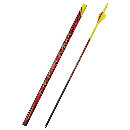 Black Eagle 19/64&quot; Factory Fletched Arrow Outlaw 6pk Yellow Crested .005&quot;-300 149