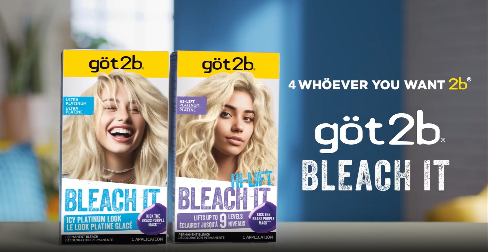 thumbnail video image 2 of got2b Bleach It Permanent Hair Dye, Hi-Lift Platinum Blonde, Hair Bleach Kit, 1 Count, 2 of 11