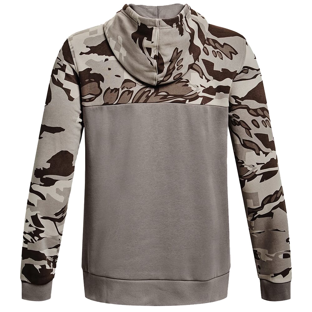 Under Armour Rival Camo Blocked Fleece Hoodie Pewter/Ghost Grey XXL 1373180-294006