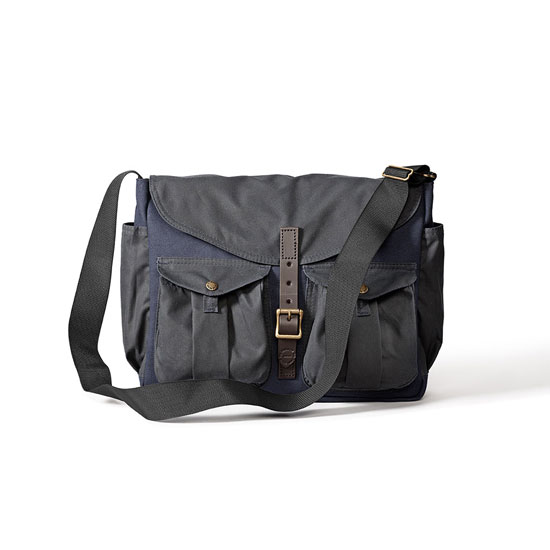 Filson Game Bag Messenger Navy/Orange 70077863135