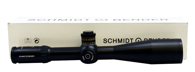 Schmidt Bender PMII 12-50x56 P P3 Mildot 1/4 MOA DT CW FFP-UA503
