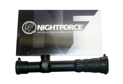 Nightforce NXS 1-4x24 with Illuminated Mildot reticle and Zero Stop. Excellent condition with very