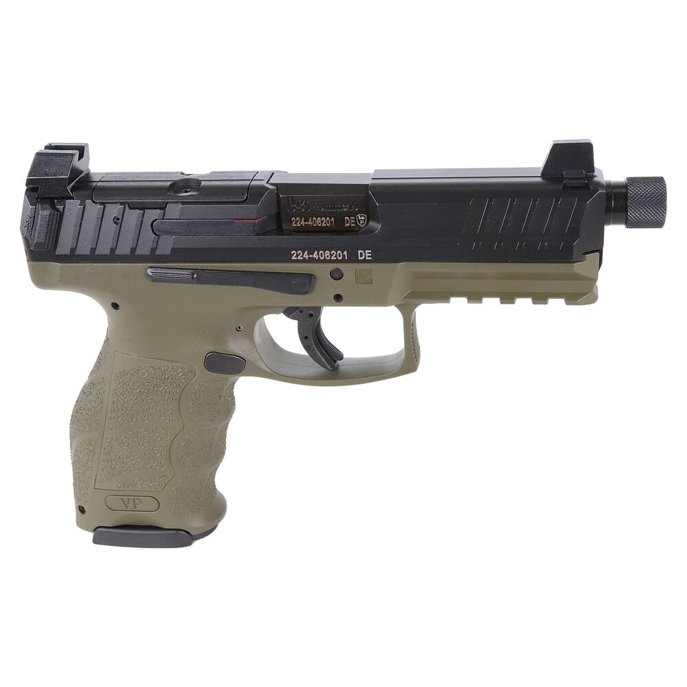 HK VP9-B Tactical 9mm 4.7" Bbl Push-Button Mag Release Optics Ready Green Pistol w/(3) 10rd Mags & Night Sights 81000789