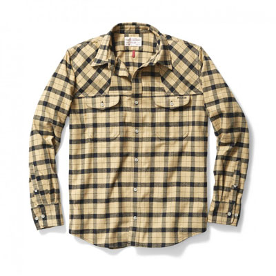 Filson Hunting Shirt Flannel Camel Black 2XL 10497