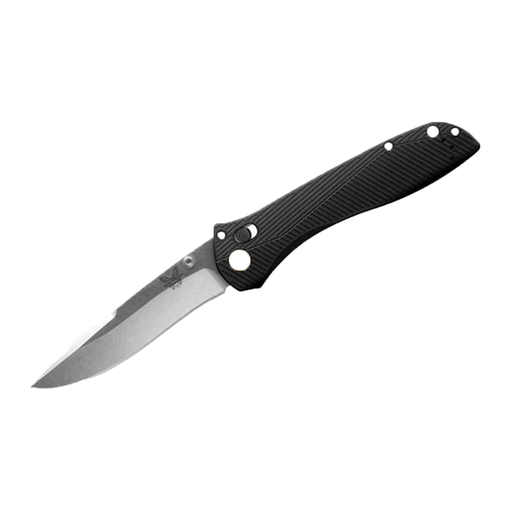 Benchmade Seven Ten AXIS WMH Recurve Drop-Point Black Aluminum Knife 710-25