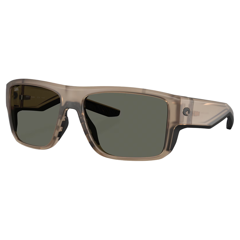 Costa Taxman Men's Size 59 Injected Frame Matte Brown Smoke w/Gray 580G Lenses 06S9116-91161259