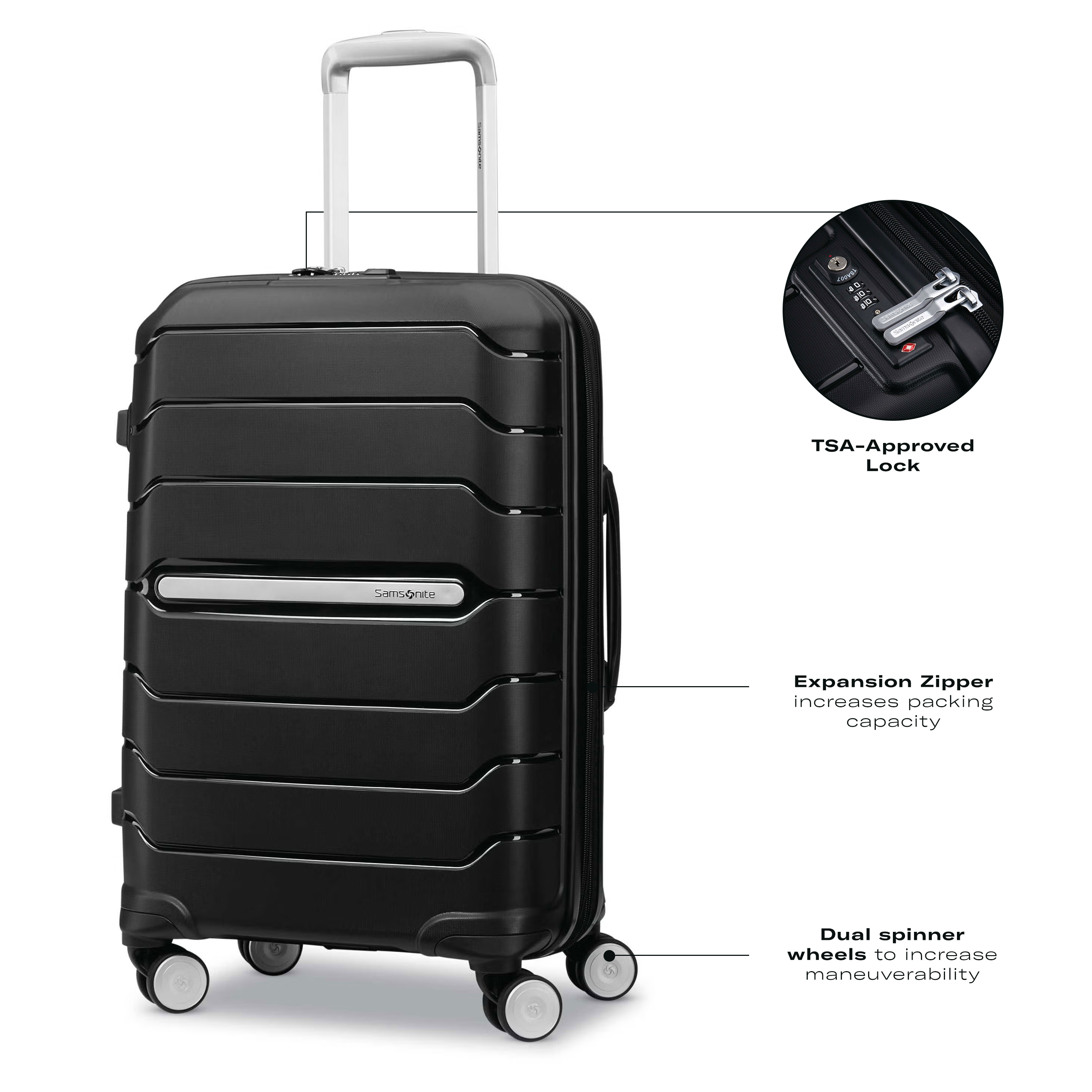 Samsonite Freeform Hardside Spinner Carry-On - Luggage - Picture 24 of 40