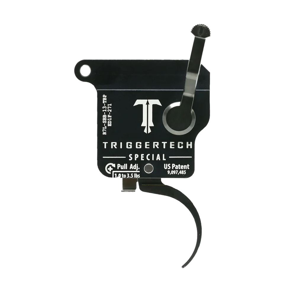 TriggerTech Special Trigger for Tikka T3, T3x, &amp; T1x 1.0-3.5lbs Adj Pull Weight Pro-Curve Lever LH BLK ZCT, CLKR, TKR Technology TIL-SBB-13-TNP