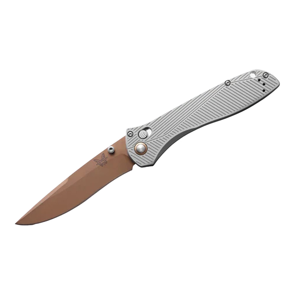 Benchmade Seven Ten AXIS WMH Recurve Drop-Point Gray Aluminum Knife 710FE-24