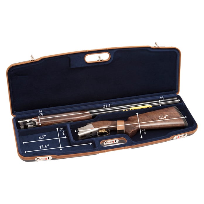 Negrini One Shotgun 31-3/8" Black/Blue Case 1608LX/4720