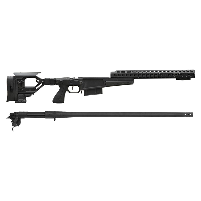 Remington 700P 5R 300 Win Mag with Accuracy International AX Chassis - 16" forend tube BLACK