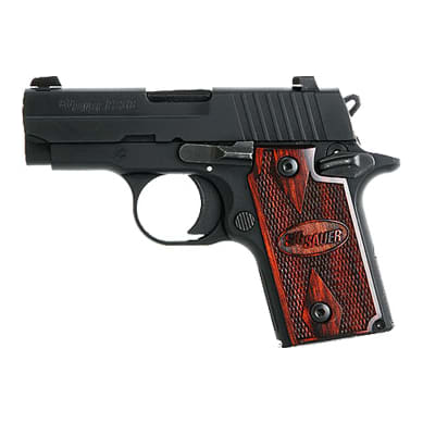 ROSEWOOD, Black Nitron Finish, SLITE Night Sights, Rosewood Grips---Same as Rosewood above, but with 238-380-RG-AMBI