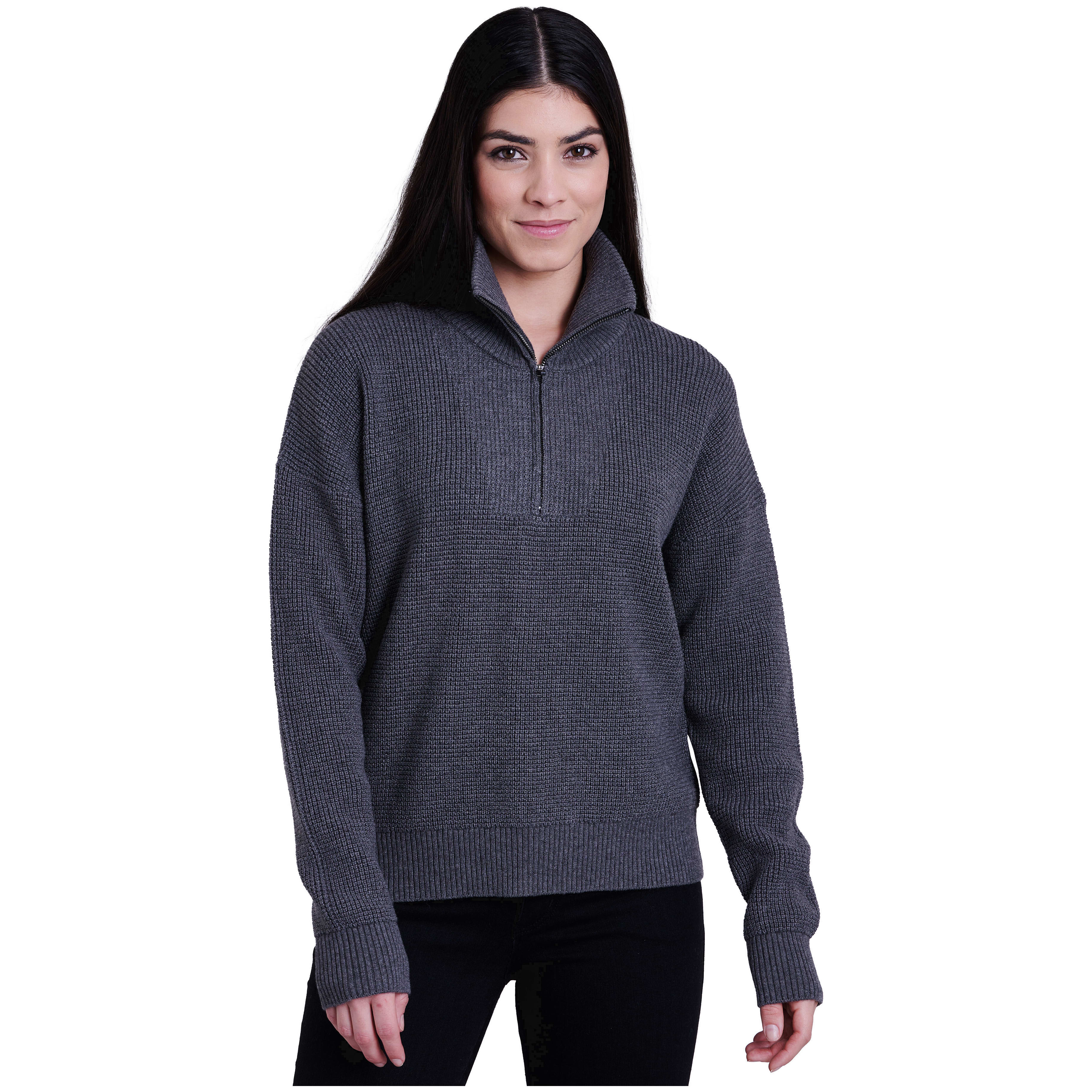 Kuhl Norda 1/4 Zip Sweater Sweater Charcoal Women's Size XS 4077-CH-W-XS