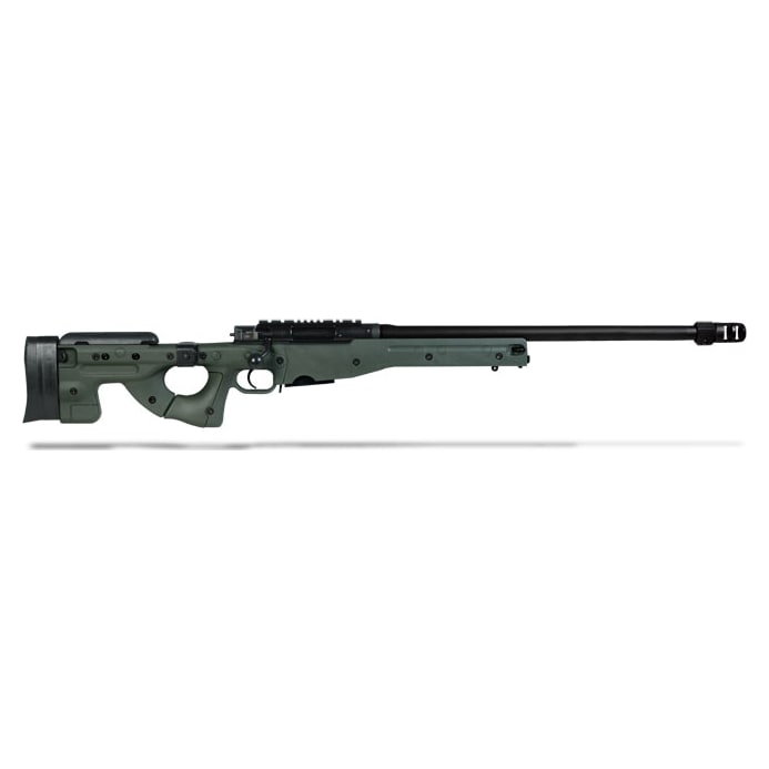 Accuracy International AE MK III 6-5 Creedmoor 24 inch Plain bbl Muzzle Brake Green Folding Stock